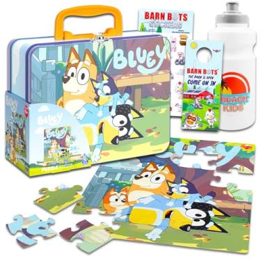 Imagem de Disney Pacote De Quebra-Cabeças Bluey Tin Lunch Box - Lancheira Com 24 Peças Para Crianças, Além Adesivos E Muito Mais, Material Escolar