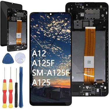 Imagem de Yuxyiony Nova tela de substituição para tela LCD Samsung Galaxy A12 A125 A125F SM-A125F SM-A125F e acessórios de ferramentas de substituição.