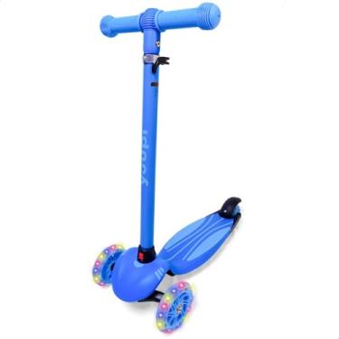 Imagem de Patinete Infantil Azul Pro com LED e Guidão Ajustável Yuupi
