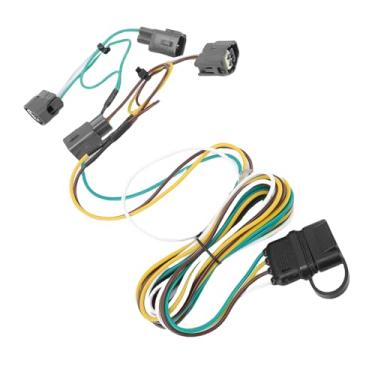 Imagem de Cryfokt Fiação de Trailer de 4 Vias, Conector Lateral do Veículo, Compatível Com TJ 1998-2006, para Luzes Traseiras, Sinais de Freio, Sinais de Giro, Instalação Fácil, Cabos de Alta