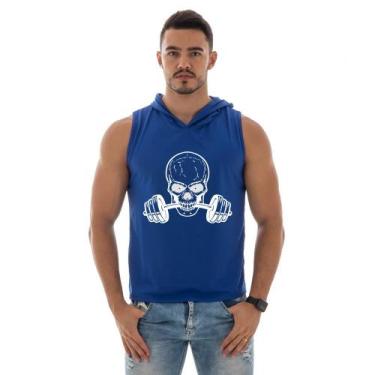 Imagem de Camiseta Regata Com Capuz Esportiva Treino Liso Estampa Personalizada 