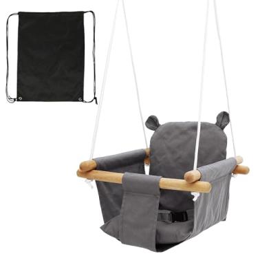 Imagem de ZJRDYYK Baloiço para bebês ao ar livre, assento infantil com cinto de segurança, cadeira de balanço para pendurar em ambientes internos e infantis, ótimo presente para bebês, meninos, meninas e