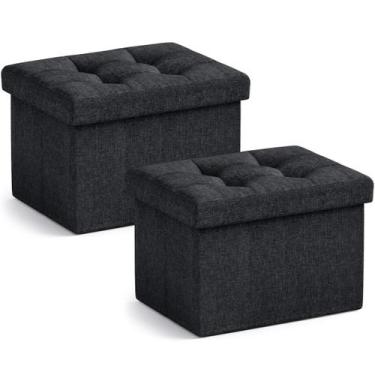 Imagem de Conjunto doméstico Storage Ottoman Ornavo Home de 2 dobráveis 30x40x30
