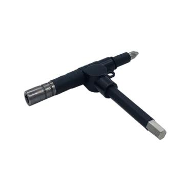 Imagem de TUOREN Martelo de bateria multifuncional para pedais de tambor, cabeça cruzada hexagonal de diferentes comprimentos (chave hexagonal de 7 mm e chave cruzada de 6 mm)