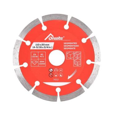 Imagem de Disco Diamantado Segmentado 110Mmx5/16``X22,23Mm/20Mm Onsite