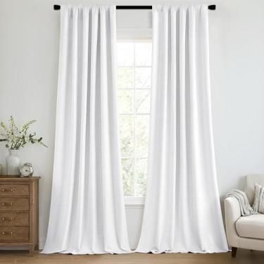 Imagem de Conjunto de cortinas Blackout MIULEE 100% linho sintético de 244 cm
