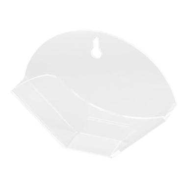 Imagem de Yosoo Health Gear Suporte Wall Mount Cone Coffee Filter Paper Storage Dispenser Rack de Plástico Resistente Com Ganchos Adesivos para Tamanho 1 2 3 4 6 Filtros Redondos (Transparente)