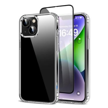Imagem de Capa Capinha Clear Case Transparente Resistente a Risco e Anti Impacto [Anti-amarelamento] + Película 3d Privacidade Anti Spy Para iPhone (iPhone 14 Plus)