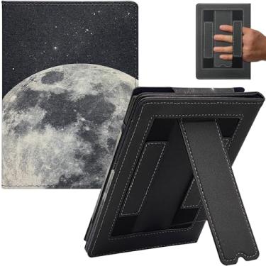 Imagem de GOVTVA Capa de suporte para Onyx Boox Go 6, Poke 5/5s, Poke 6/6s Capa de couro PU premium serve para leitor eletrônico Go Series 15 cm B/W com hibernar/despertar automático/alça dupla de mão/fecho