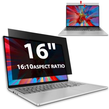 Imagem de Tela de privacidade para laptop de 16 polegadas, proporção 16:10, protetor de privacidade de tela de laptop compatível com Lenovo Hp Dell Acer Asus Thinkpad Envy Xps, protetor de filtro de computador