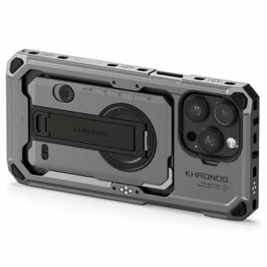 Imagem de Tilta Capa Khronos compatível com iPhone 16 Pro Max (cinza espacial, iPhone 16 Pro Max) | Acessórios para filmagem móvel | Gaiola da câmera do telefone | Equipamento de vídeo do telefone |