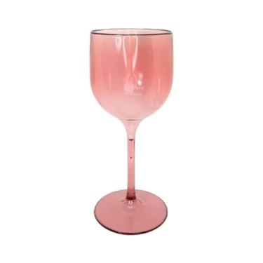 Imagem de Kit 06 Taças De Vinho De Acrílico Cristal 260ml p/ Eventos Ano Novo Fe
