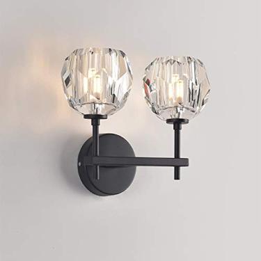 Imagem de HOSETEON Luminária de parede ng, arandela pomodern simples villa hotel arte criativa Nordicoom cabeceira cryal luz de parede G4 melhoria casa interruptor rermoom abajur cabeceira readi