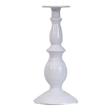 Imagem de Castiçal castiçal castiçal cônico castiçais de metal forma tradicional com acabamento preto fosco serve para velas cônicas padrão candelabro decoração de casa (cor: C)