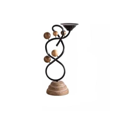 Imagem de Castiçal votivo retrô de ferro decoração de casa ornamentos de arte abstrata moderna castiçal desejando castiçal decoração de sala de jantar