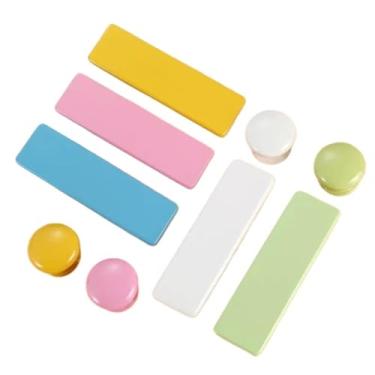 Imagem de CXYFQUUK Puxadores e puxadores coloridos de madeira para armário decoração guarda-roupa gaveta puxadores de móveis 2 peças (branco - 96 mm)