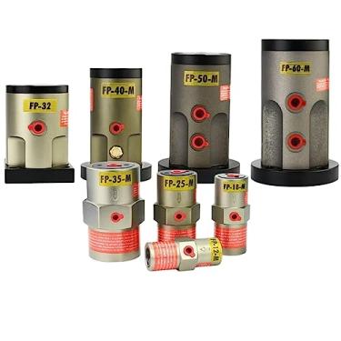 Imagem de Vibrador pneumático de pistão FP-80-M com placa de flange oscilador martelo pneumático alimentador de liga de alumínio oscilação 1 peça