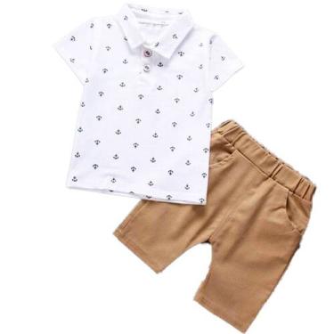 Imagem de Conjunto Infantil Criança Menino Short + Camisa Polo - ANJO DA MAMÃE, 