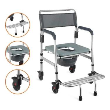 Imagem de Cadeira De Banho Em Alumínio Até 135kg Desmontável SC101 Hidrolight