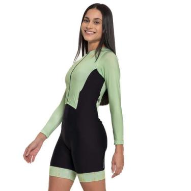 Imagem de Macaquinho Feminino Manga Longa Márcio May Sport Pistache - Márcio May