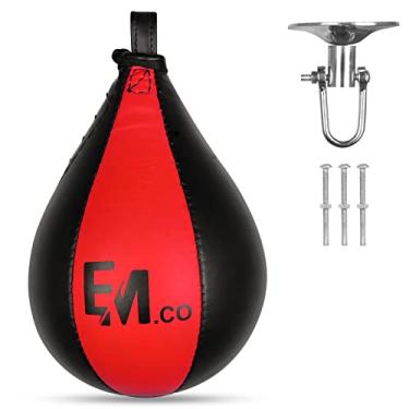 Imagem de Bolsa de boxe Speed Punching Bag com rotação resistente, sacos de boxe de couro durável, ideal para treinamento de reflexo, bola de velocidade com gancho para fitness e MMA, equipamento de boxe para