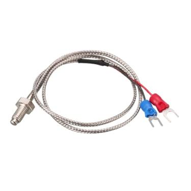 Imagem de 4 Pçs Sonda de Medição de Temperatura de Termopar Tipo K 500C Rosca de 6 mm 0,5 m