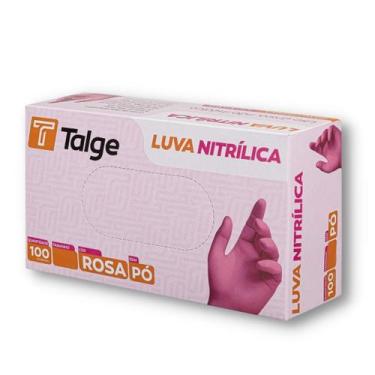 Imagem de Kit 2 Pacotes Luva Nitrílica Rosa Sem Pó Tamanho P Com 200 Unidades - 