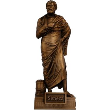 Imagem de Estátua Sêneca - Filósofo Romano do Estoicismo (Cor Cobre Antigo)