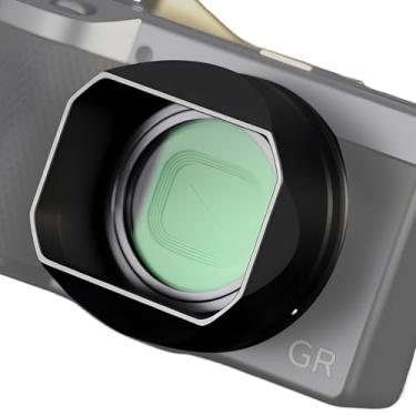 Imagem de Haoge Para-sol quadrado de metal para acessórios de câmera RICOH GR IV gr4