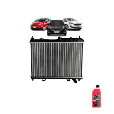 Imagem de Kit Radiador Ford Fiesta 13>16 1.5 1.6 + Aditivo Radiador Paraflu 01LT Rosa