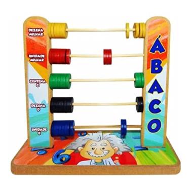 Imagem de Abaco Fechado Em Madeira Com Contadores Coloridos