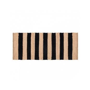 Imagem de Tapete Sense Nature Daru Preto E Natural 60X180cm - Copa & Cia