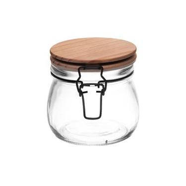 Imagem de Jogo de 6 Potes com tampa de Bambu 600ml