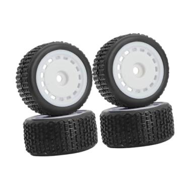 Imagem de Dynwave Kit com 4 Cubos de Roda para Upgrade, Fácil de Instalar, Leve e Premium, Encaixe Hexagonal de 7mm, Substitui a Peça Original 244016 para Carro RC 1:28, Branco