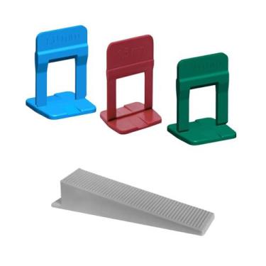 Imagem de Kit 1000 Espaçador Cunha Nivelador Piso Azulejo Cortag Slim tamanho:1.