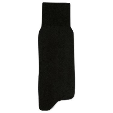 Imagem de Meia Social Masculina Mash 100% Algodão Lisa - 231.05, Preto, 39/42