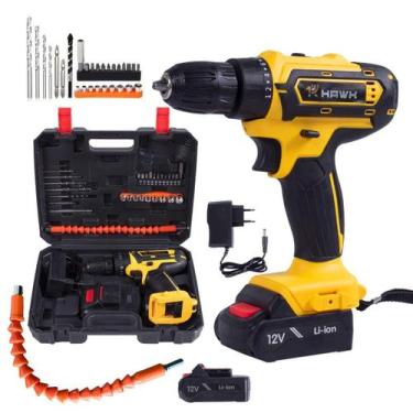 Imagem de Parafusadeira e Furadeira WeHawk HW1045 12V LiIon com Kit Completo