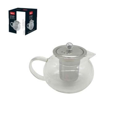 Imagem de Chaleira de Boro silicato Com Infusor de Chá Inox Chaleira de Vidro Chá Quente (650 ml)