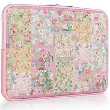 Imagem de iCasso Capa para laptop de 13 polegadas para MacBook Air de 13 a 13,6 polegadas M3/M2/M1, linda capa protetora para MacBook Pro de 13 polegadas, Chromebook, HP, Dell, rosa