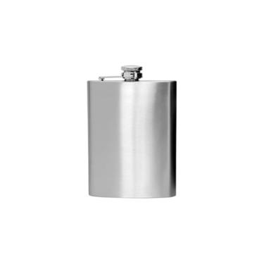 Imagem de Cantil de Bolso em Aço Inox, 230ml, Formato Ergonômico Curvado, Sistema de Vedação, 9x13.5x3cm, 115g