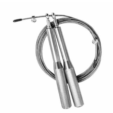 Imagem de Corda De Saltar Em AçO, Rolamentos De Esferas De Alta Velocidade, Fitness(Prata)