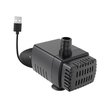 Imagem de Generic Mini bomba submersível com ventosas, ajustável e silenciosa, para bebedouro de gatos, dispensador de água para animais de estimação, tanque de mesa ou