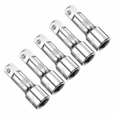 Imagem de HARFINGTON 5 peças de barra de extensão de soquete 1/5.1 cm Drive 7.6 cm Barras de extensão de comprimento Chave catraca de impacto Ferramenta adaptadora para soquetes de porca de eixo de acionamento