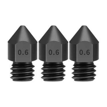Imagem de 3 peças de Bicos MK8 Aço Temperado para Filamento 1 75mm Resistente à Abrasão Vida útil Rosca Externa Compatível com Hotend Extruder Impressora 3D CR-10 CR-10S Pro TEVO Tarantula Flash