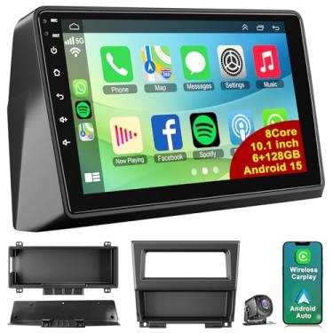 Imagem de Rádio de carro 8 núcleos 6G + 128G Android 15 para Honda Accord 2008-2013, suporte sem fio/com fio e Android Auto, navegação GPS, Wi-Fi 5G, Bluetooth5.2, rádio FM, câmera de backup 1080P, SWC