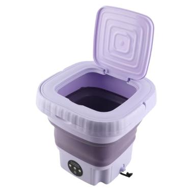 Imagem de Naroote Máquina de Lavar Portátil Mini Lavadora de Balde Dobrável Poderosa Remoção de Manchas 11L ABS PP (Plugue UE)