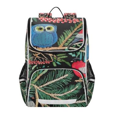 Imagem de Joisal Backpacks for Boys Cute Owl Bullfinch Forest Green Kids Girls' Backpack Student Large Back to School Bags Cute Daycare Elementary Book Bag Flower