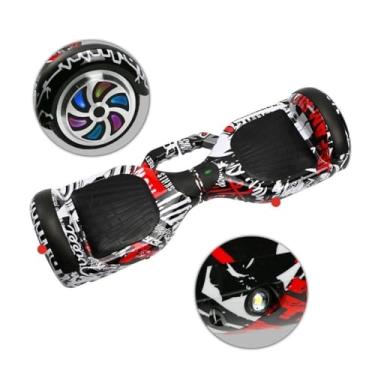Imagem de ANJ.GG Hoverboard Infantil Skate Elétrico 6.5", LED Bluetooth, Bateria de Grande Capacidade, 15 km/h, Uso Interior/Exterior, 23kg, com Adaptador e Manual, 65x25x29cm