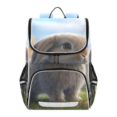 Imagem de Joisal Kids Backpacks for Girls Daypack Back to School Bags Cute Adorable Bunny Garden Green Bookbags Daycare Elementary Backpack for Boys Capacity 18L