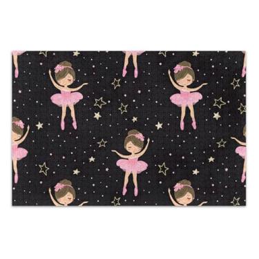 Imagem de Quebra-cabeça bonito estrelas bailarina preto para adultos 500 peças pintura animal personalizado divertido natureza quebra-cabeça presentes para amantes de quebra-cabeça, 51 x 35 centímetros